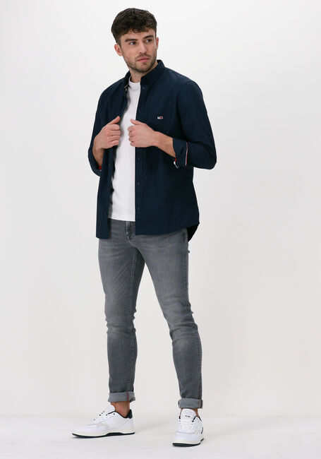Donkerblauwe TOMMY JEANS Casual overhemd TJM ESSENTIAL LIGHT TWILL SHIRT - large