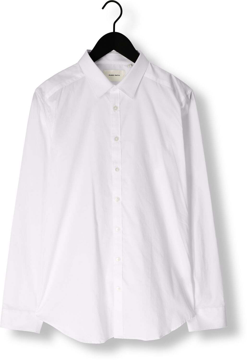 PURE PATH Heren Overhemden Essential Casual Shirt Wit
