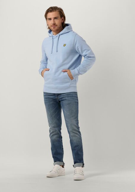 Lichtblauwe LYLE & SCOTT Sweater PULLOVER HOODIE - large