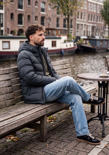 Grijze AIRFORCE Gewatteerde jas MITCHELL PARKA - large