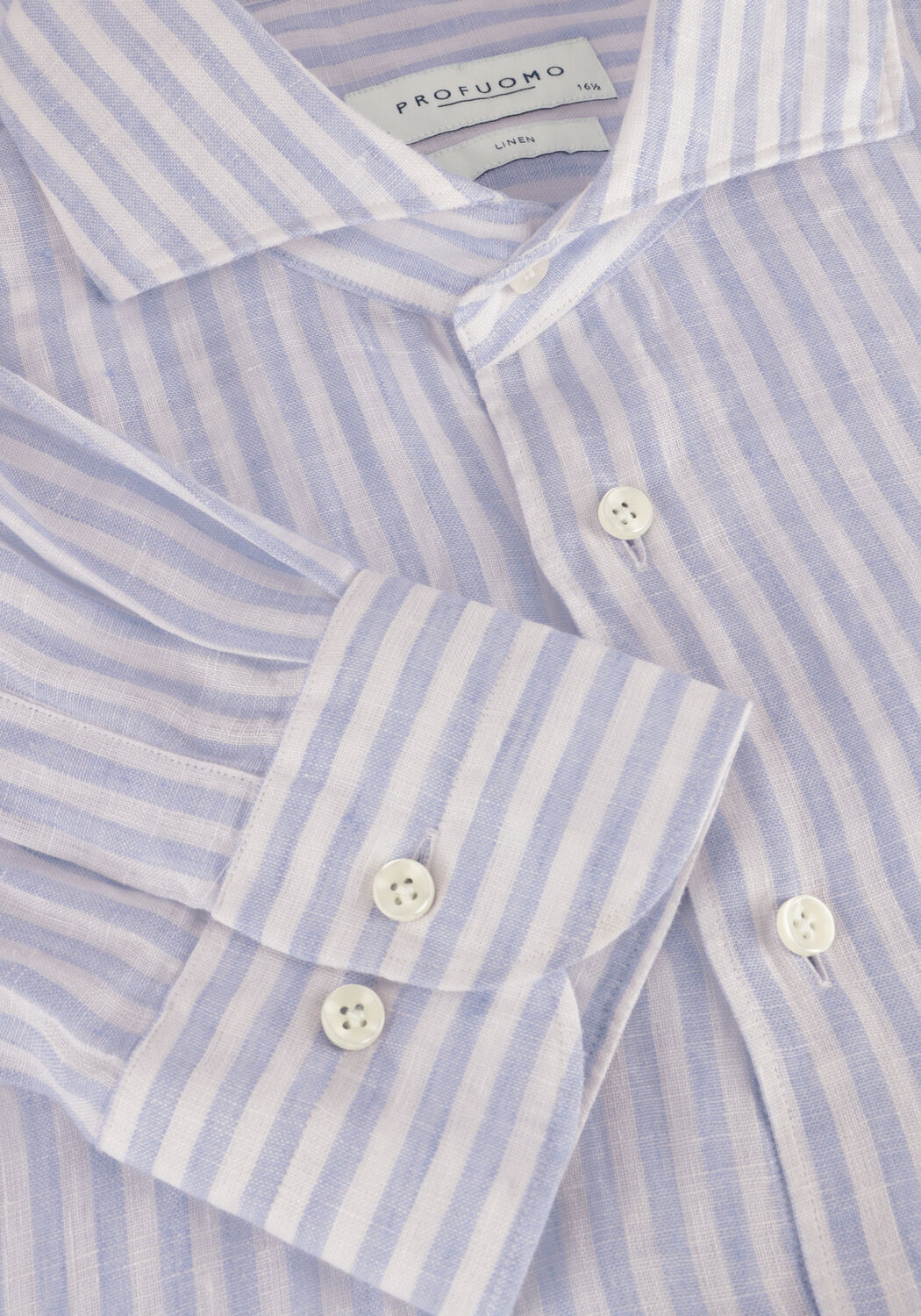 Blauwe PROFUOMO Casual overhemd SHIRT X-CUTAWAY - large