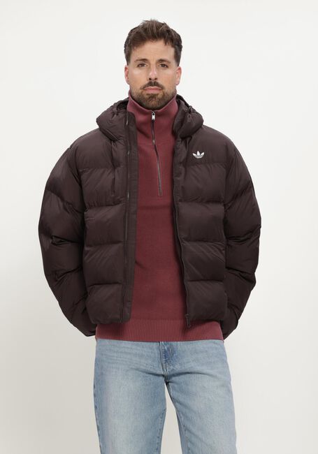 Bruine ADIDAS Gewatteerde jas REGEN JKT - large