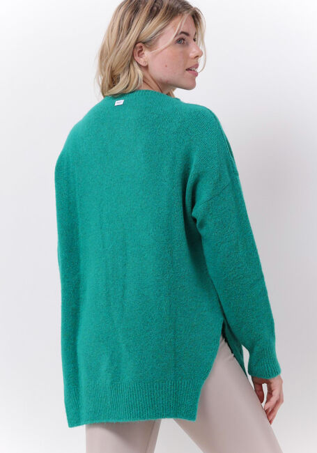 Groene PENN & INK Trui PULLOVER SPLITT - large