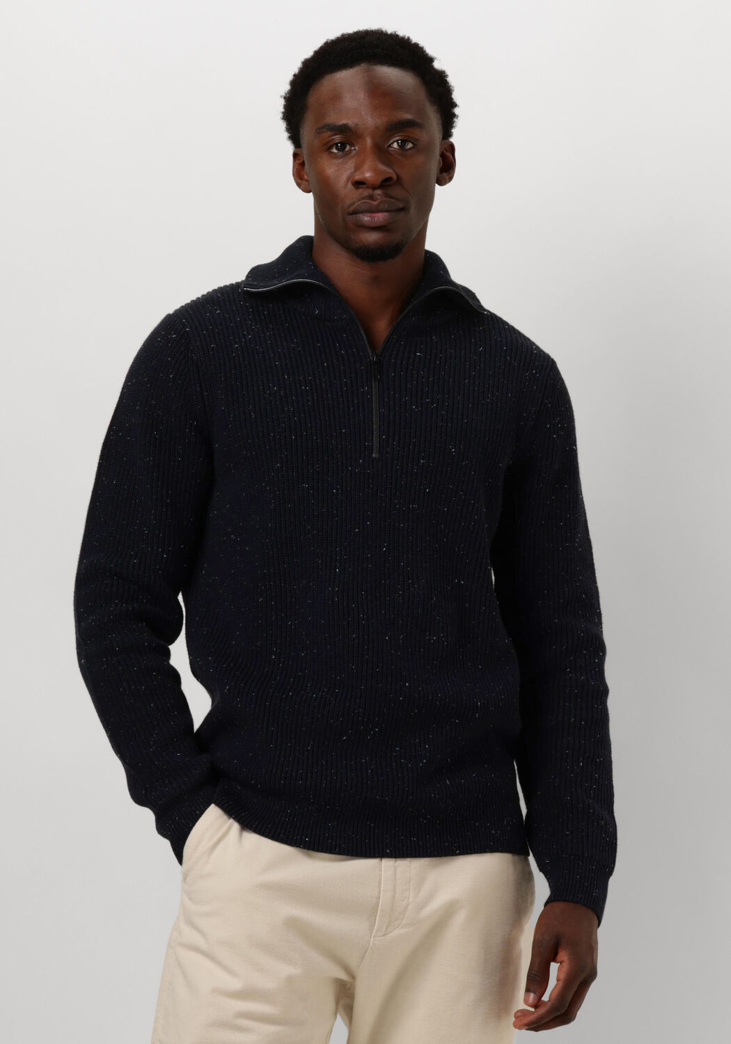 Saint Steve Klassieke Navy Trui voor Mannen Blue Heren