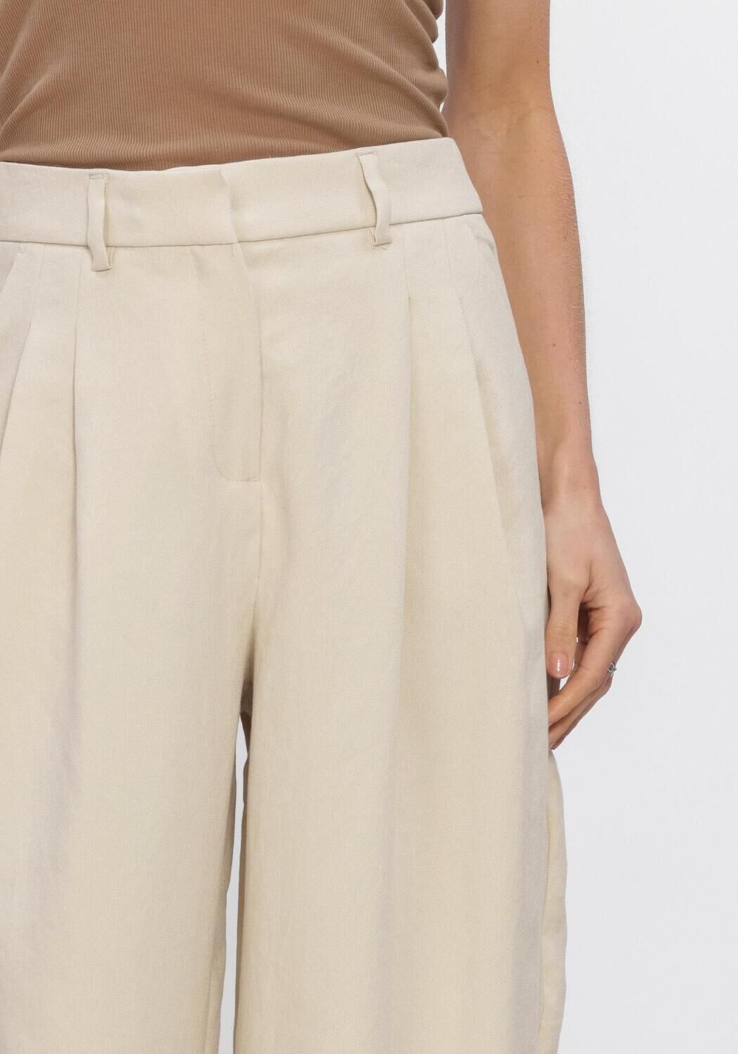 Creme MSCH COPENHAGEN Broeken MSCHESTERIANE HW PANTS - large