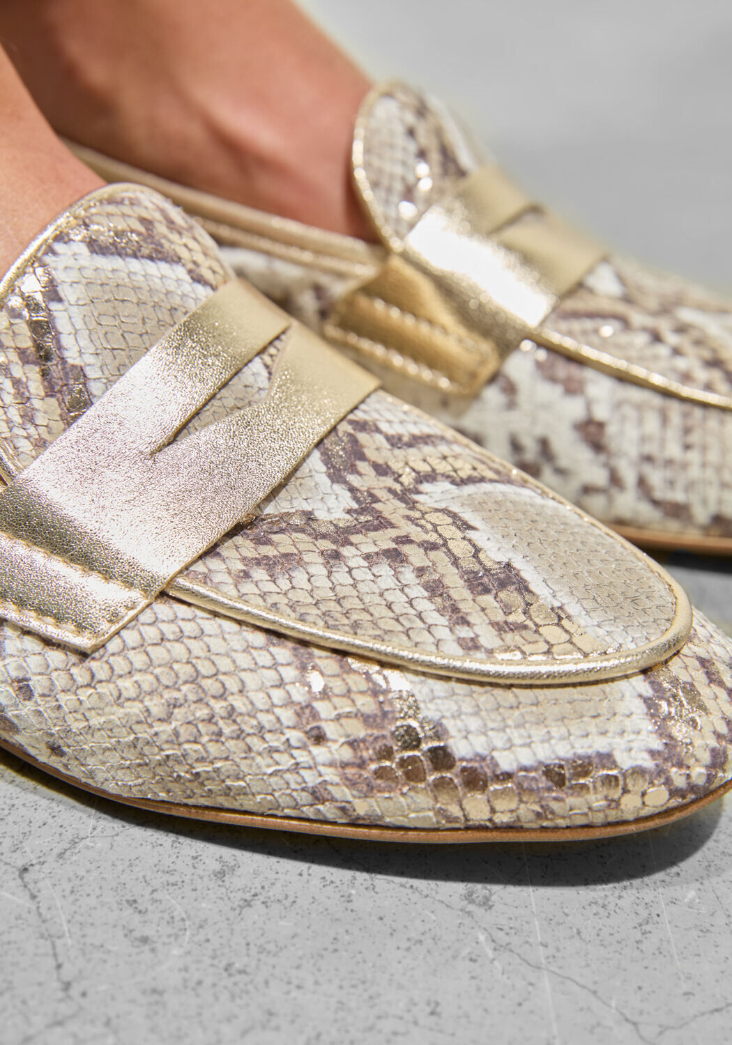 Gouden STEFANO LAURAN Loafers IRIS - large