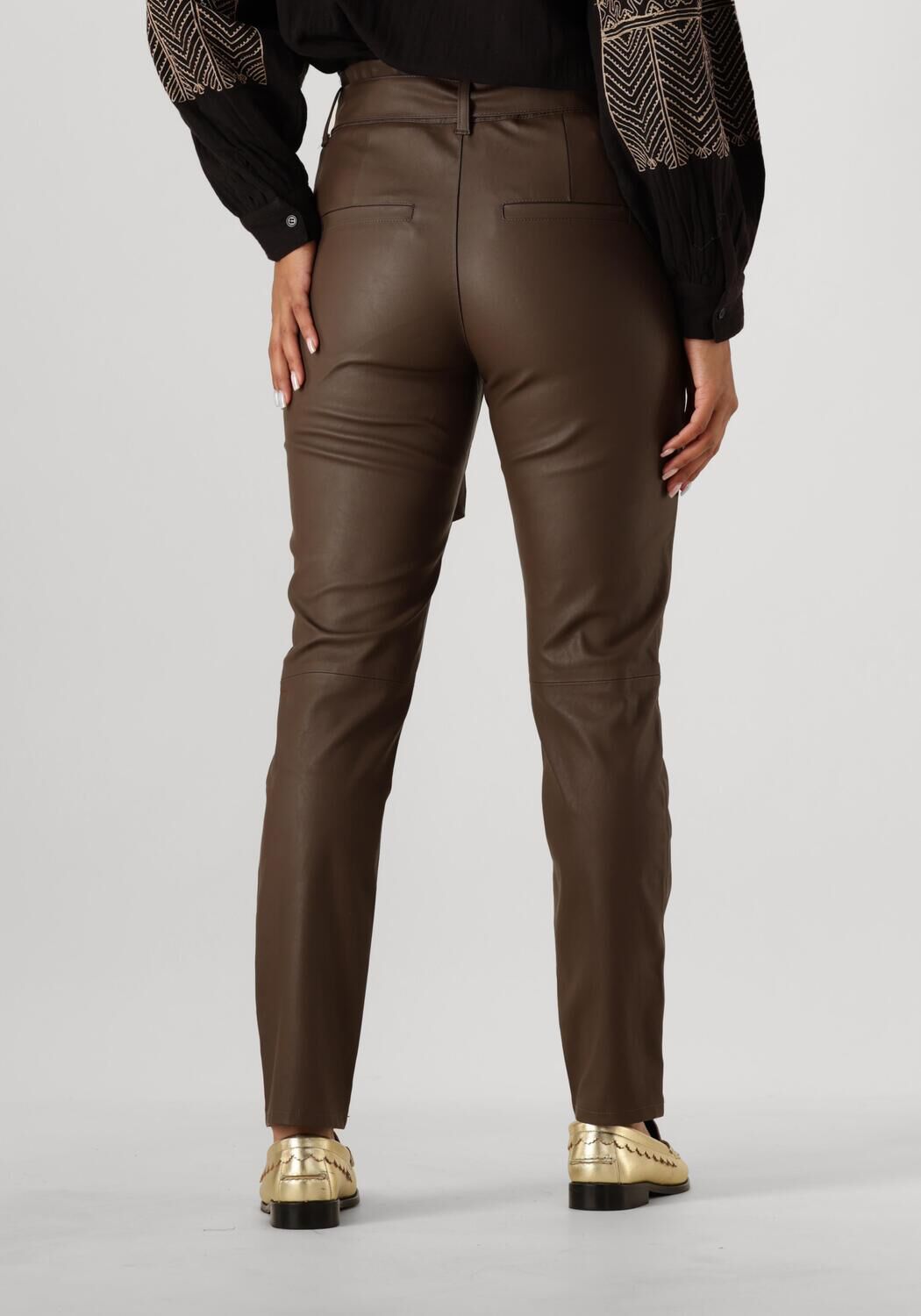 KNIT-TED Dames Broeken Francis Pant Bruin