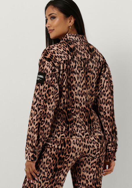 Bruine ALIX THE LABEL Blouses LADIES WOVEN LEOPARD VELVET BLOUSE - large