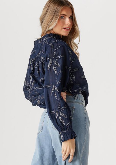 Donkerblauwe NUKUS Blouses JENNA BLOUSE EMBROIDERY - large