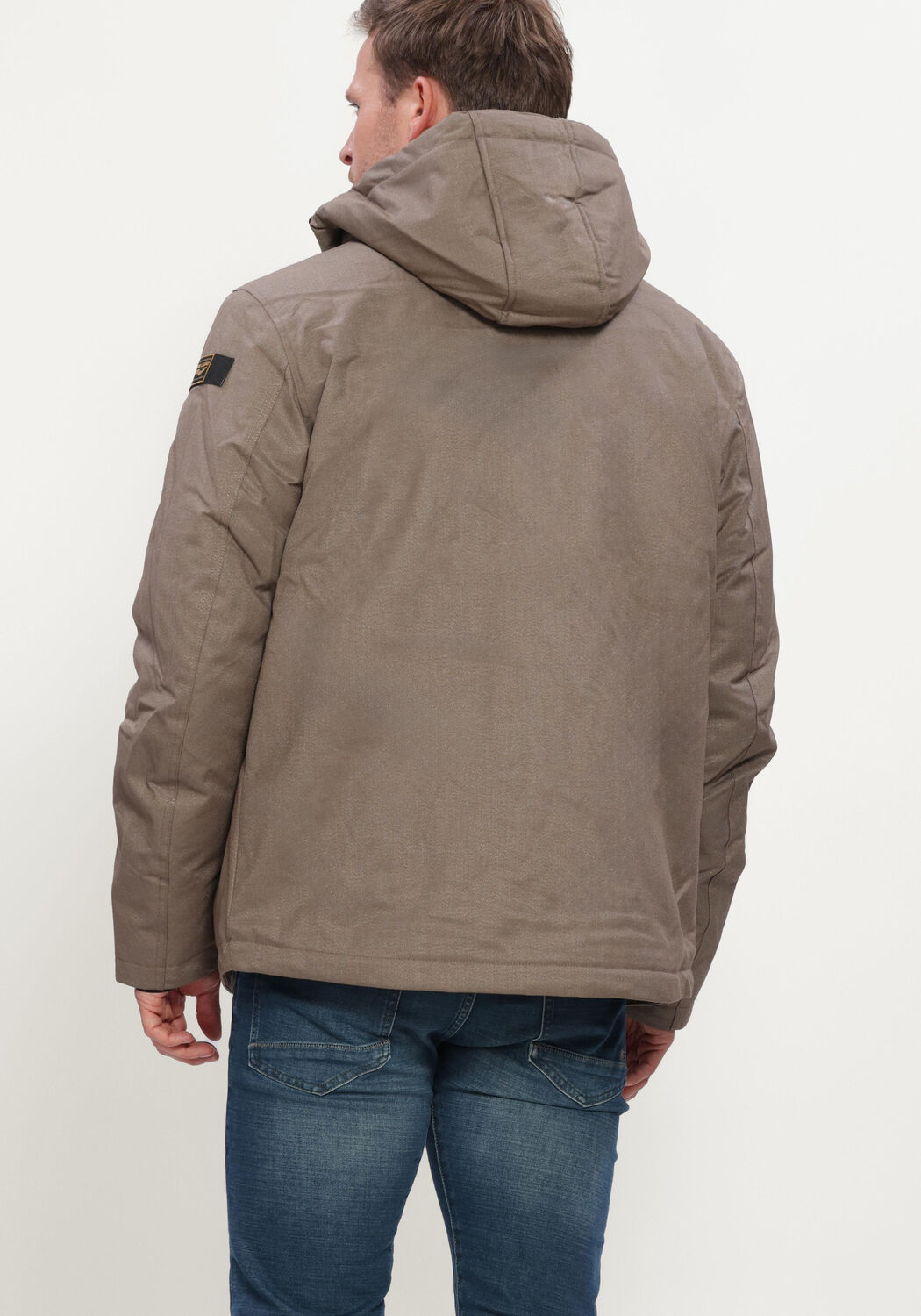 Khaki PME LEGEND Winterjassen SEMI LONG JACKET STRATOR MELANGE TWILL - large