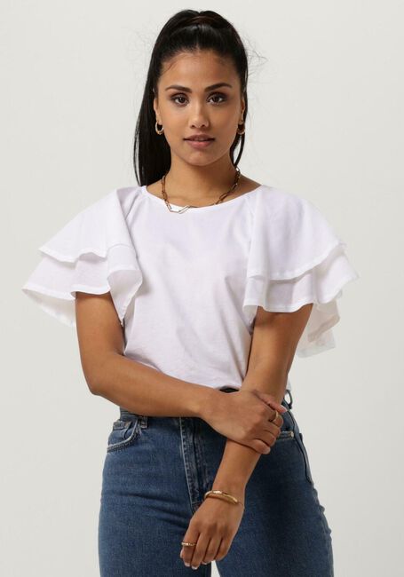 Witte SUMMUM Top TOP BUTTERFLY SLEEVES COTTON SINGLE JERSEY - large
