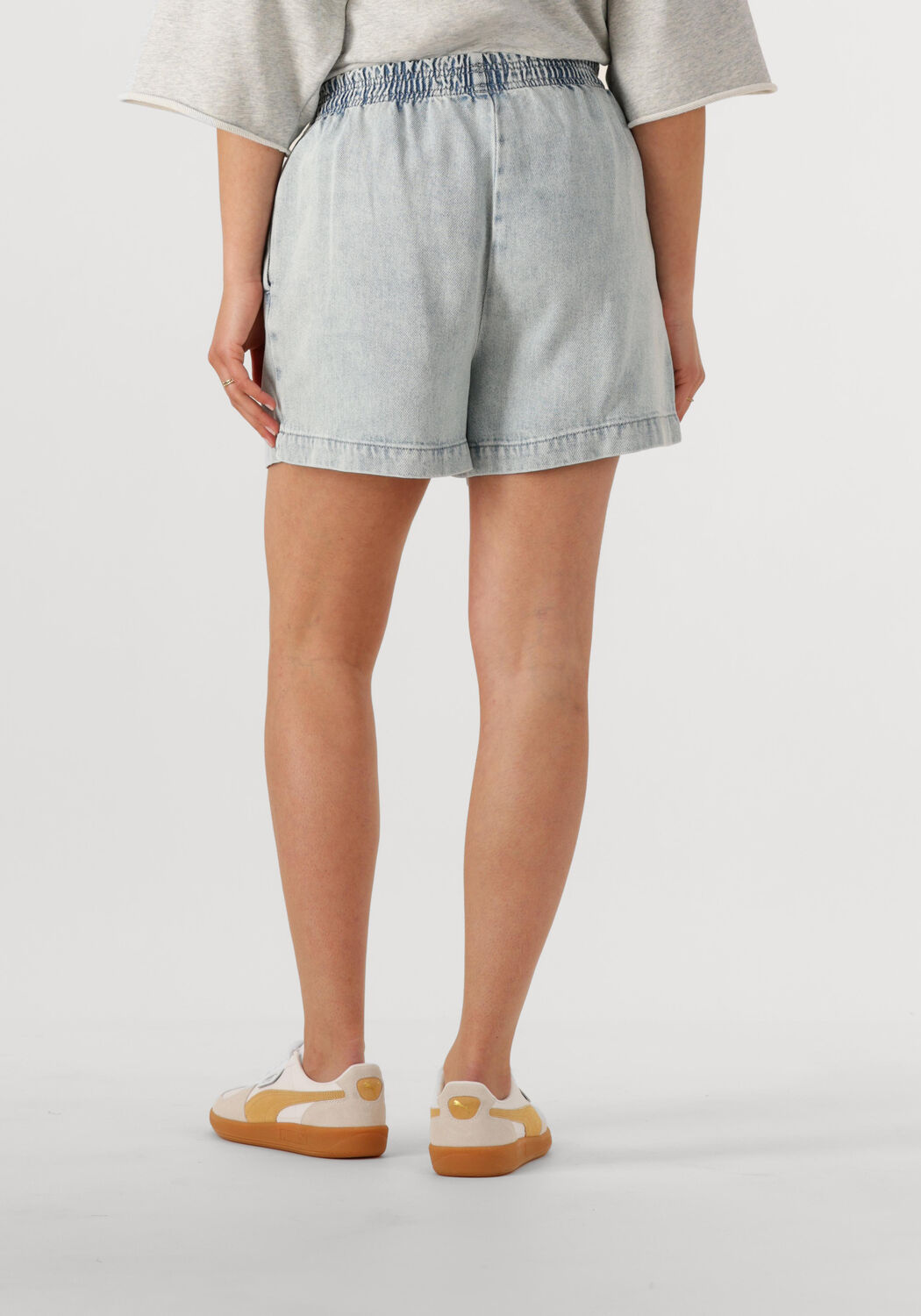 CATWALK JUNKIE Dames Broeken Pull On Denim Short Lichtblauw
