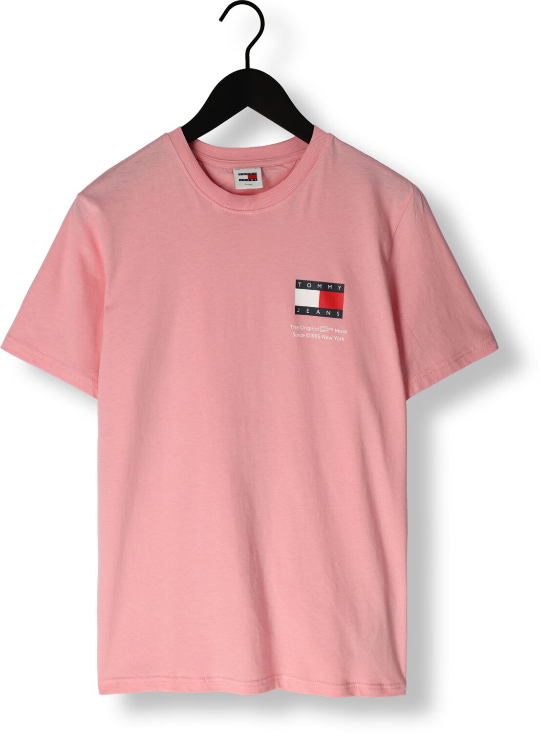 TOMMY JEANS Heren Polo's & T-shirts Tjm Slim Essential Flag Tee Roze