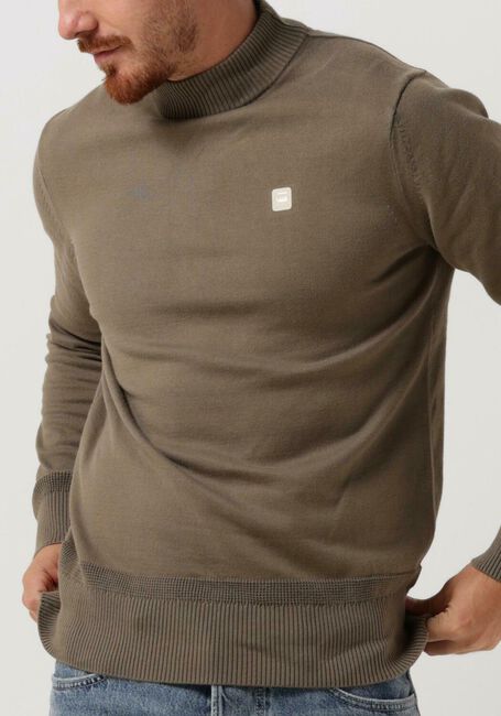 Bruine G-STAR RAW Trui PREMIUM CORE MOCK KNIT - large