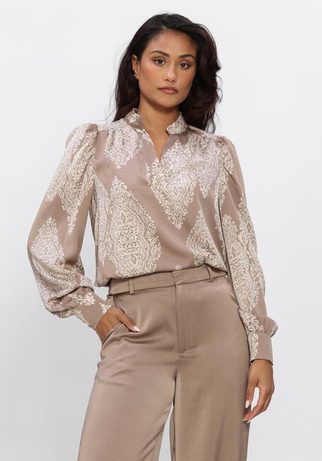 Taupe NEO NOIR Blouses ROSSLYN PAISLEY DROP BLOUSE - large