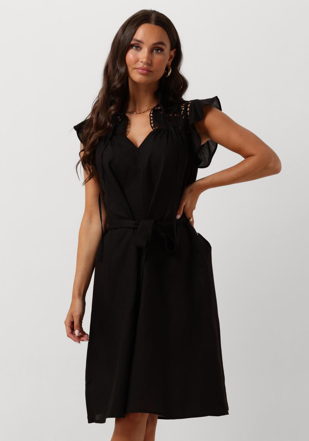 MINUS Dames Jurken Alaya Knee Length Dress Zwart