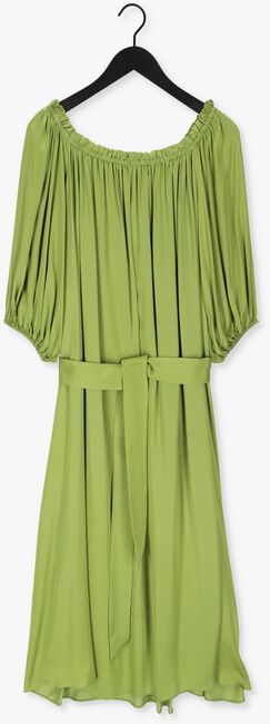 Groene ACCESS Maxi jurk OFF SHOULDER SATIN DRESS - large