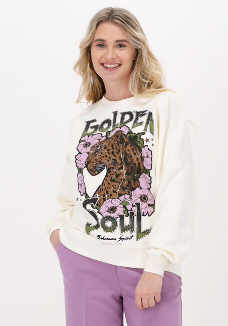 Beige COLOURFUL REBEL Sweater GOLDEN SOUL DROPPED SHOULDER SWEAT - large