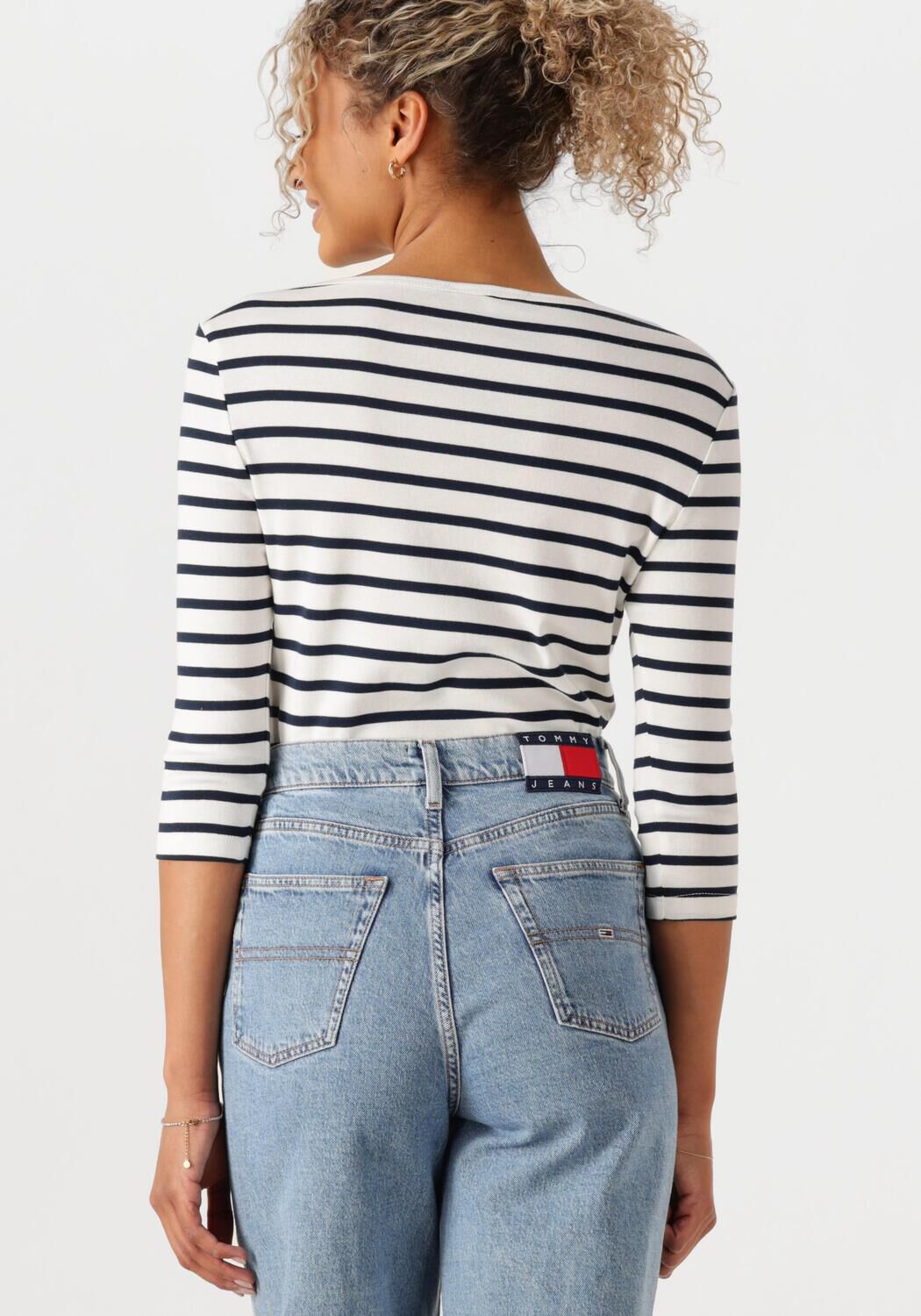 TOMMY HILFIGER Dames Tops & T-shirts Slim Cody Boat-nk 3 4slv Wit