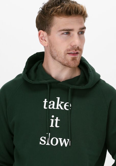 Donkergroene FORÉT Sweater RAY HOODIE - large