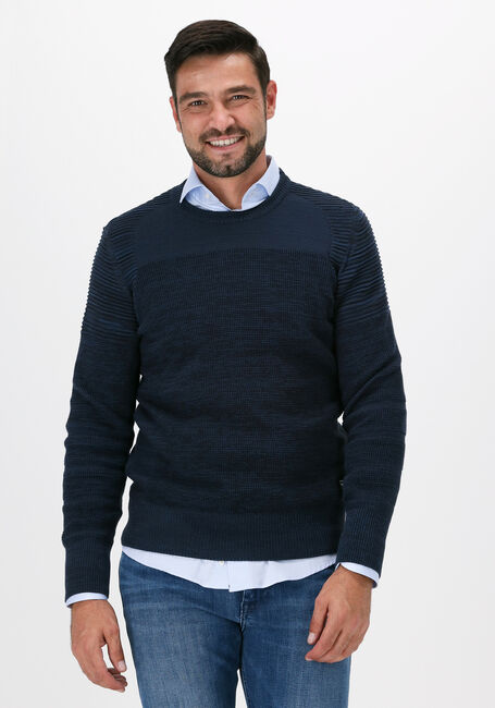 Donkerblauwe G-STAR RAW Trui C259 - COTTON TONE FUSION KNIT - large