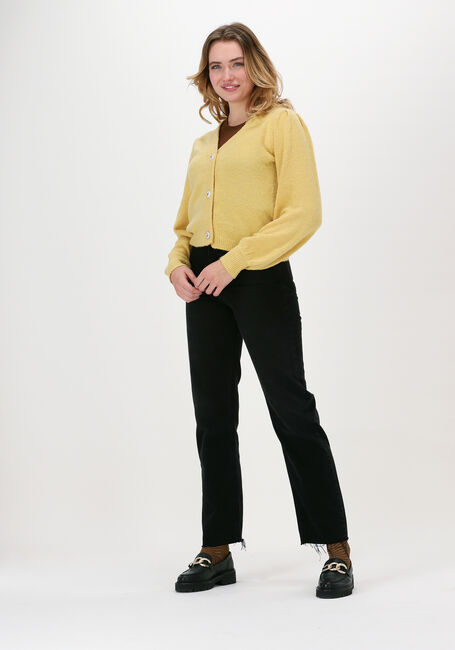 Gele OBJECT Vest EVE NONSIA L/S SHORT CARDIGAN - large