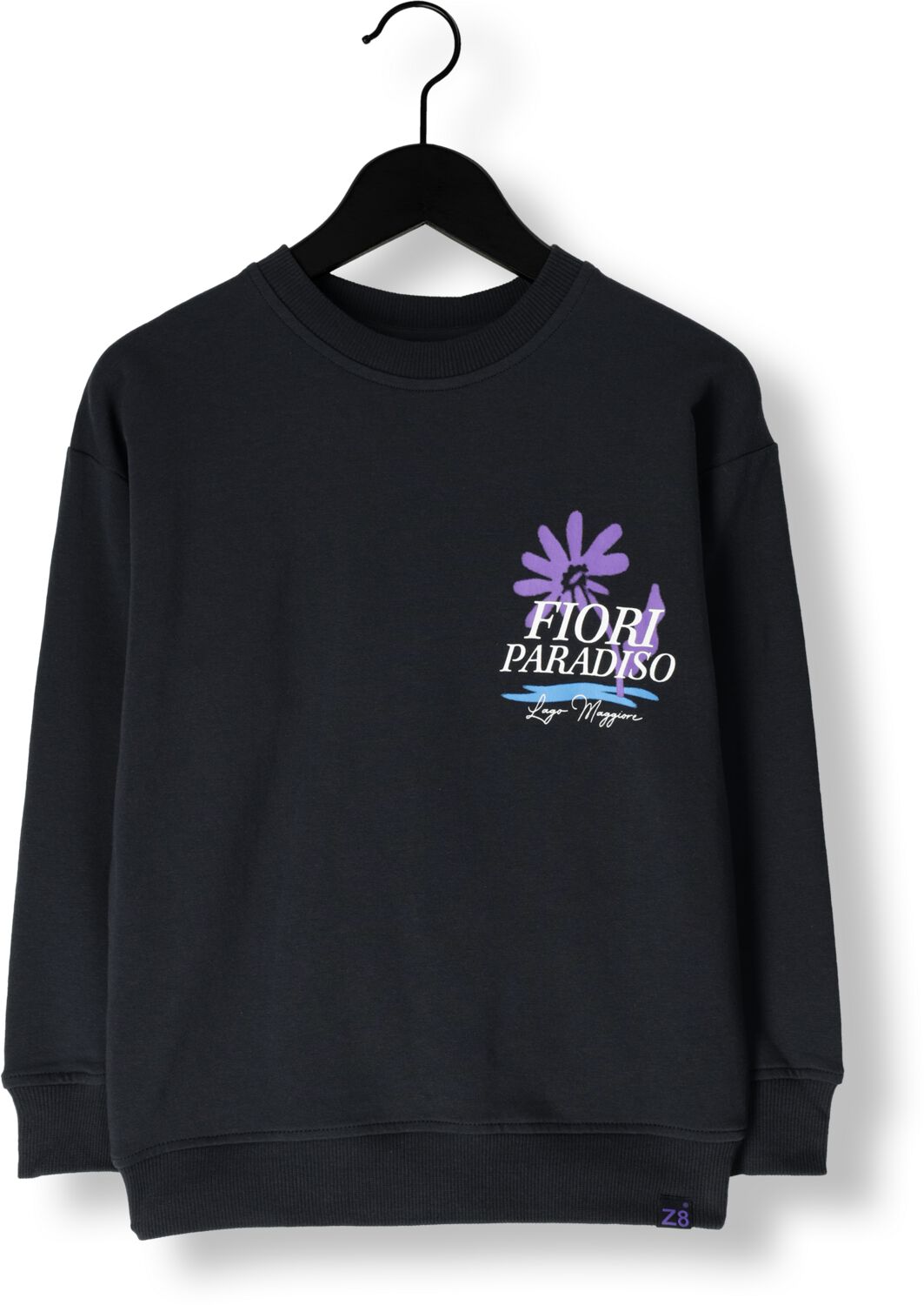 Z8 kids sweater Tomasso met backprint donkerblauw