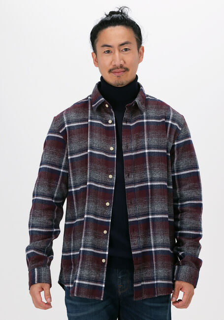 Bordeaux SELECTED HOMME Casual overhemd SLHREGTRADE SHIRT LS MIX W - large
