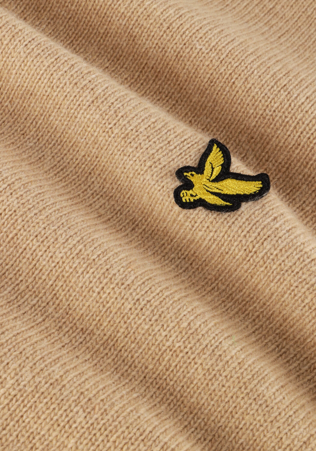 Beige LYLE & SCOTT Trui CREW NECK LAMBSWOOL BLEND JUMPER - large