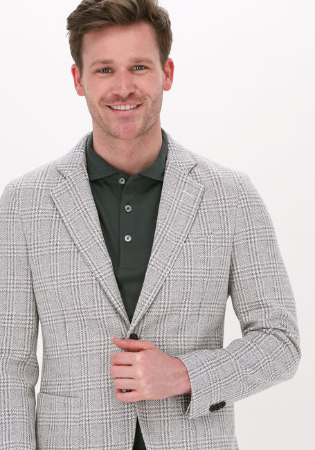 Beige PROFUOMO Colberts JACKET KNIT CHECK BEIGE - large