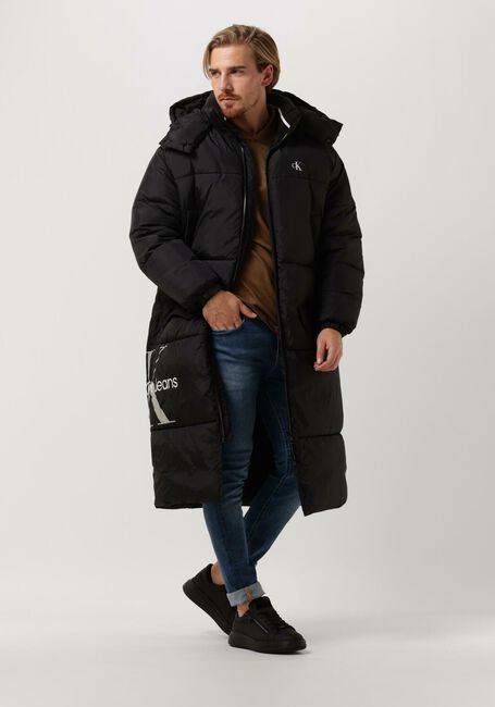 Zwarte CALVIN KLEIN Gewatteerde jas ESSENTIALS NON DOWN LONG JACKET - large