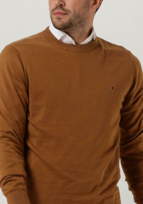 Bruine TOMMY HILFIGER Trui PIMA ORG CTN CASHMERE CREW NECK - large