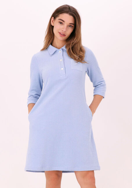Lichtblauwe VANILIA Mini jurk TOWEL POLO DRESS - large