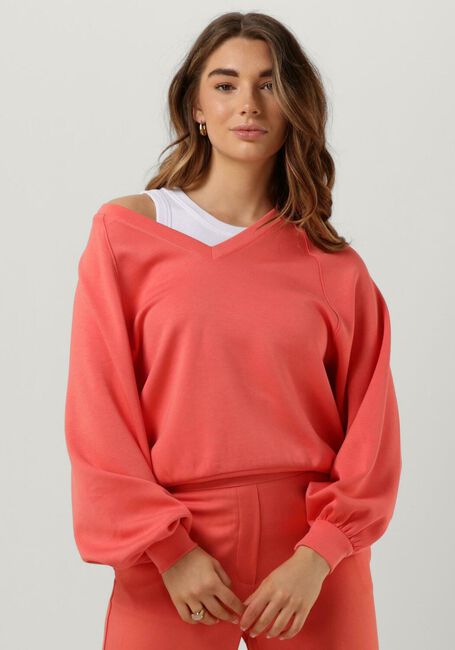 Roze MSCH COPENHAGEN Trui NELINA IMA Q RAGLAN V NECK SWEATSHIRT - large