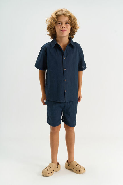 Blauwe THE NEW T-shirt TNTIM - large