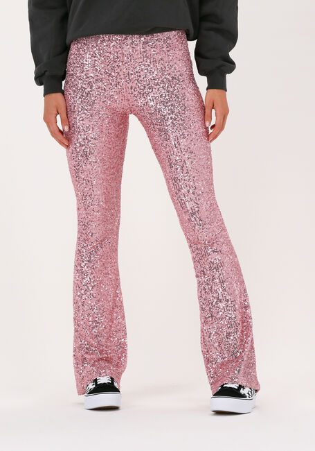 Roze COLOURFUL REBEL Flared broek JOLIE SEQUINS FLARE PANTS - large