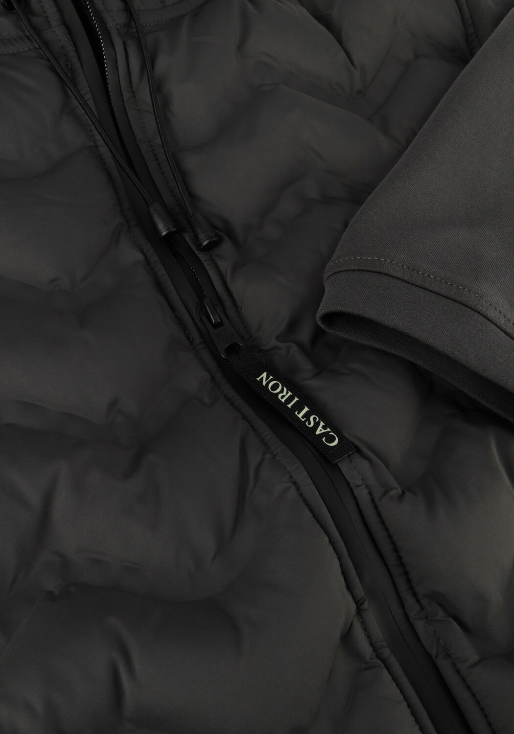 Lichtgrijze CAST IRON Jack ZIP JACKET INTERLOCK - large