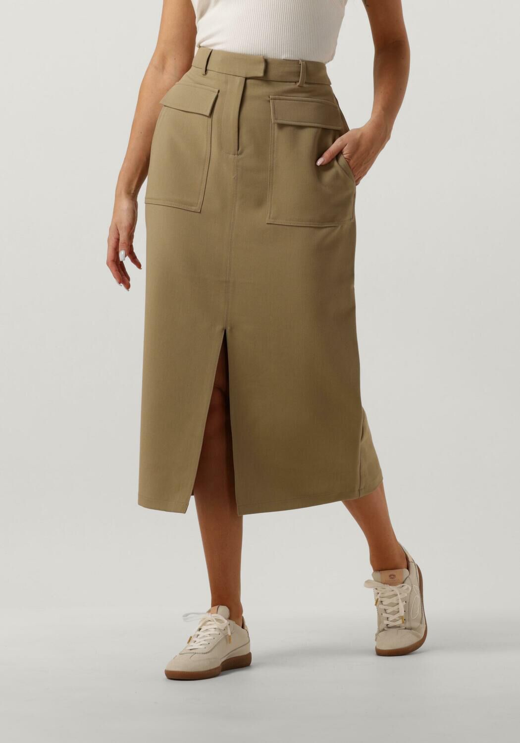 Aaiko Elegante Midi Rok Salana R Beige Dames