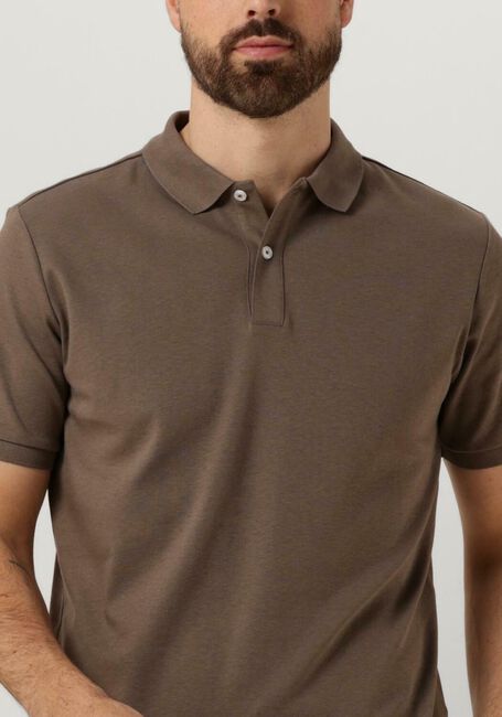 Bruine SELECTED HOMME Polo SLHSLIM-TOULOUSE SS POLO NOOS - large