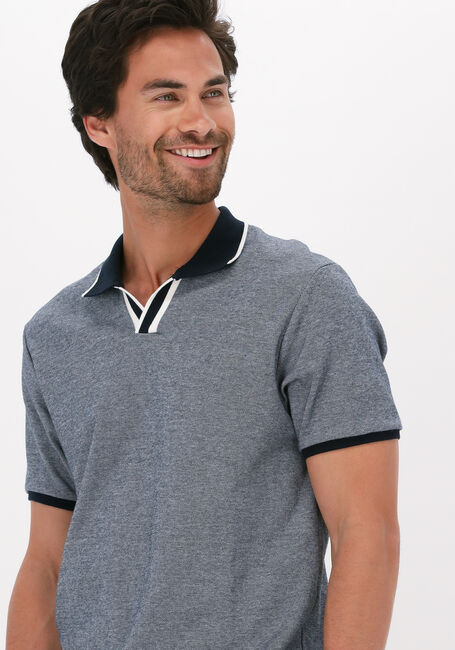 Blauwe DSTREZZED Polo POLO S/S GAZE KNIT - large