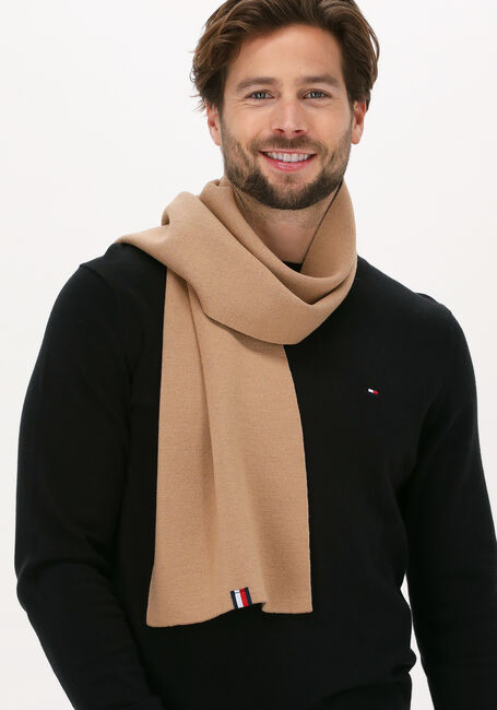 Camel TOMMY HILFIGER Sjaal ELEVATED MERINO SCARF - large