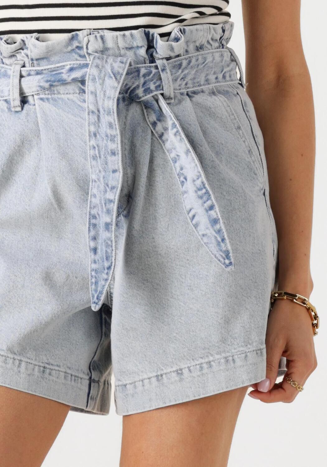 CATWALK JUNKIE Dames Jeans Denim Short Comfortable Waist Lichtblauw