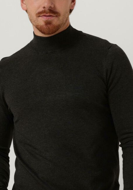 Donkergrijze PUREWHITE Coltrui ESSENTIAL KNIT MOCKNECK LS - large