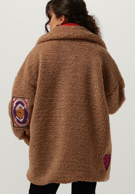 Cognac GOOSECRAFT Teddy jas GC KATE BADGE JACKET - large