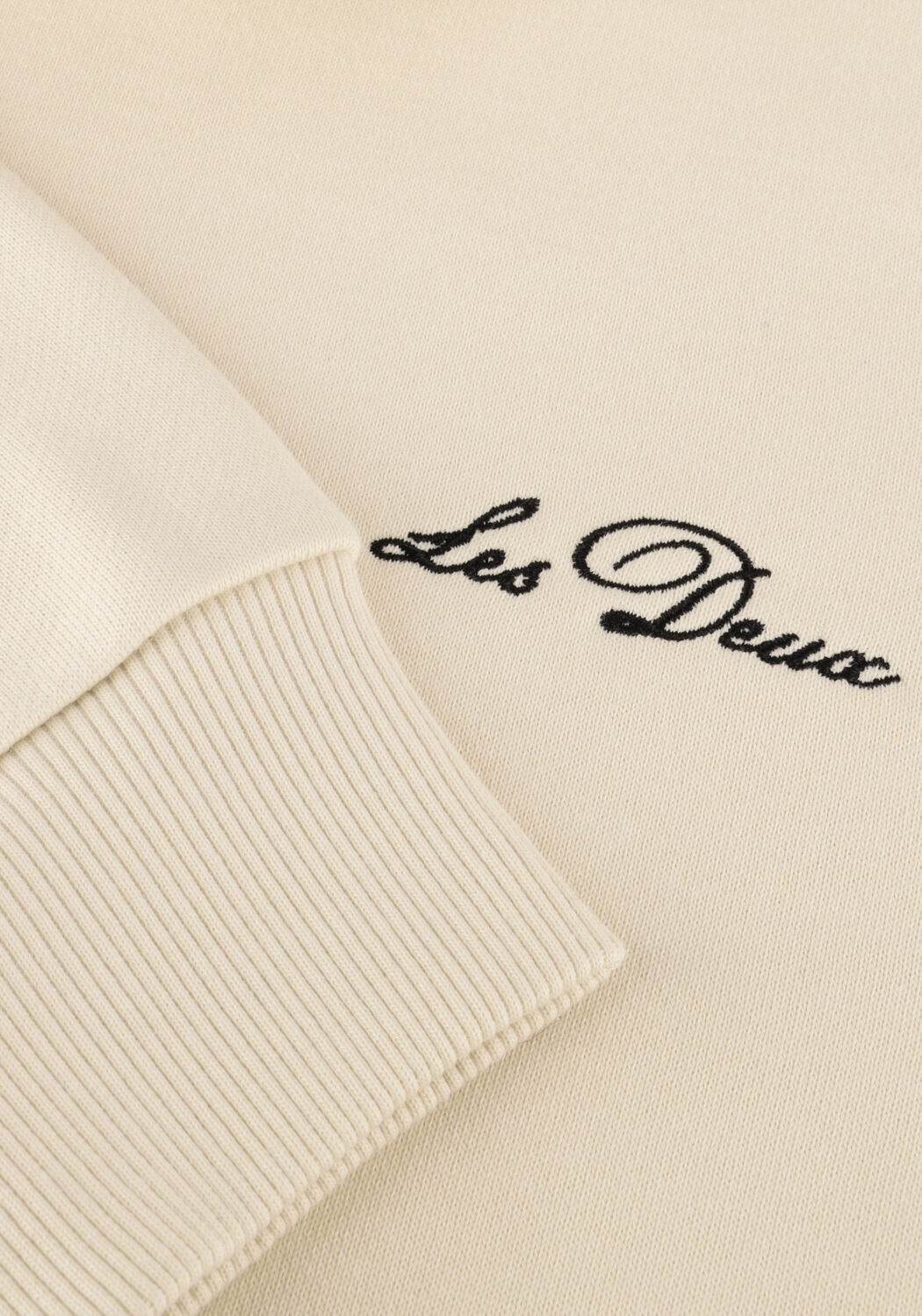 Beige LES DEUX Sweater CREW HALF-ZIP SWEATSHIRT - large