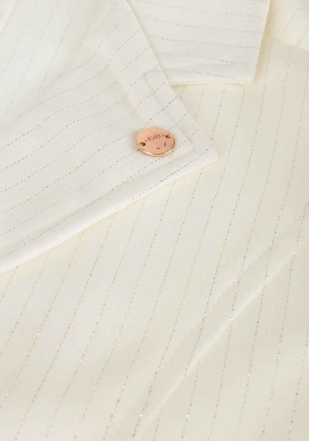 Witte NONO Blazer DIP GIRLS LUREX PINSTRIPE BLAZER WHITE - large