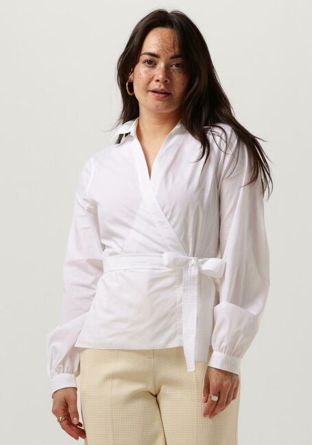 Witte VANILIA Blouses COTTON POPLIN WRAP - large