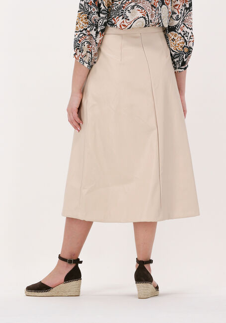 Beige SUMMUM Midirok SKIRT A-LINE FAUX LEATHER - large