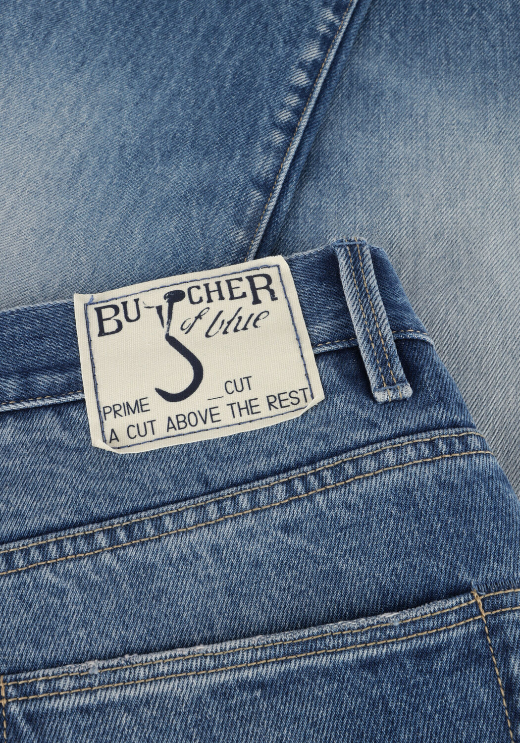 Blauwe BUTCHER OF BLUE Straight leg jeans STOCKTON STRAIGHT DAVIS MED - large