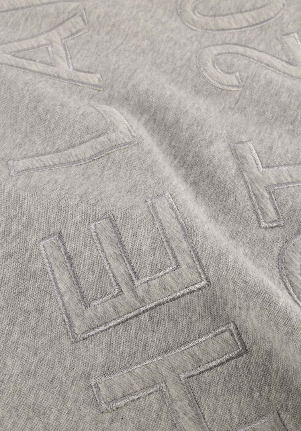 Grijze ALIX THE LABEL Trui LADIES KNITTED TEXT PATCHES SWEATER - large